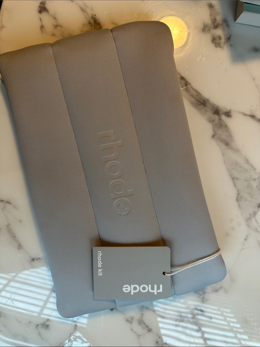 RHODE gray padded travel kit pouch